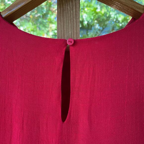 Umgee Red Boho Bliss Floral Embroidered Bell Sleeve Mini Dress Size M. NEW - Picture 9 of 12